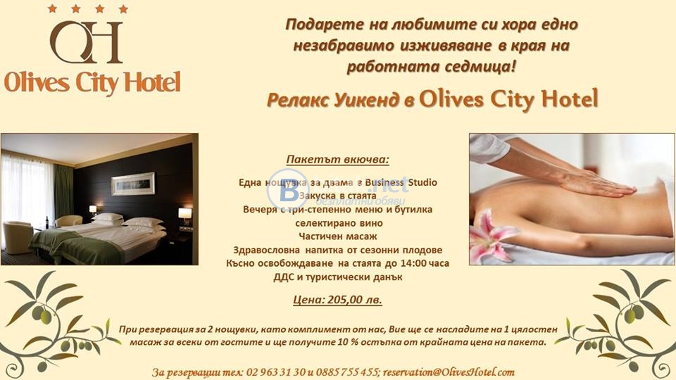 Горещи оферти в бизнес хотел olives city hotel софия