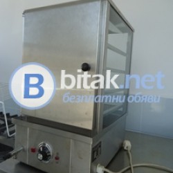 1.втора употреба топла витрина със кварцови лампи отгоре със гастро-норма 1/1 на пода за п