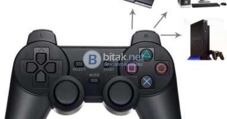 Висококачествен dual schockiii джойстик за sony play station iii, с usb кабел