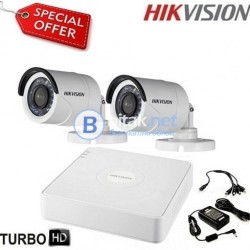 Промоция!!! Готов комплект за видеонаблюдение HD-TVI с 2 охранителни камери HIKVISION
