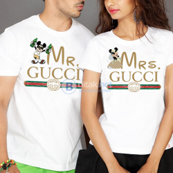 ЗА ВЛЮБЕНИ! MR & MRS GUCCI ГУЧИ LOVE тениски! Поръчай модел с твоя ИДЕЯ!