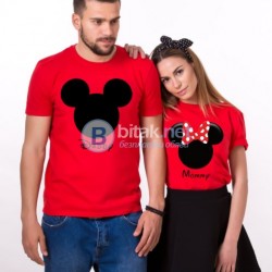 СВЕТИ ВАЛЕНТИН ВЛЮБЕНИ! LOVE тениски ЗА ВЛЮБЕНИ MOMMY MINNIE & DADDY MICKEY! ПОРЪЧАЙ с ТВОЯ идея!!