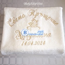 ХАВЛИЯ за КРЪЩЕНЕ кърпа за кръщене КОМПЛЕКТ за кръщене бродирани кърпи за кръщене с бродерия хавлии