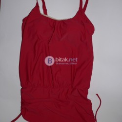 Л размер, дизайнерски дамски бански рокля червена, swimdress, марка Bodyflirt Bonprix    Луксозен мо