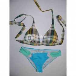 ..M razmer, Victoria's Secret, бански костюм от две части, горна част каре с дунапрен,долна част син