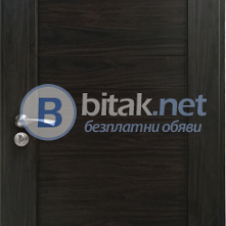 Алуминиева врата за баня, цвят Венге
